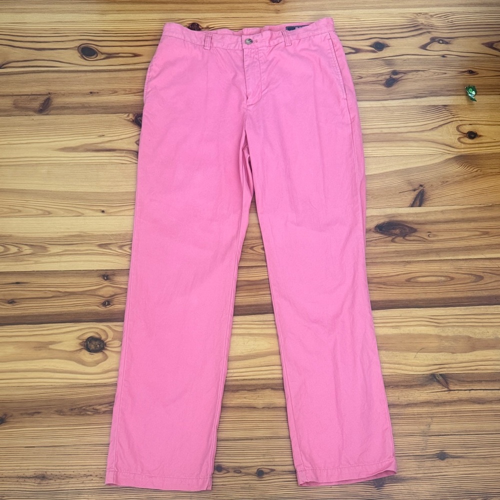 GUC Men's Vineyard Vines Pink Coral Casual Chino Pants 33 X 32 Shep & Ian Collab